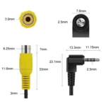 2pcs Stereo Four Section to RCA Female Car Navigation Video Cable - Image 3