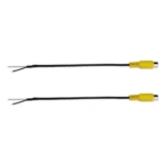 2pcs Car Single AV Audio Cable Lotus Connector RCA Stereo Wire With Shield