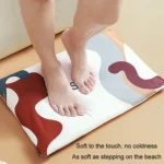 Diatomaceous Earth Bathroom Water-absorbing Quick-drying Foot Mat Toilet Anti-slip Soft Floor Mat - Image 3
