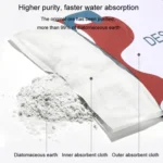 Diatomaceous Earth Bathroom Water-absorbing Quick-drying Foot Mat Toilet Anti-slip Soft Floor Mat - Image 4