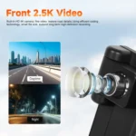 8-Inch HD Wireless CarPlay Screen DVR With Dash Cam/1080p Front Rear Camera/Bluetooth/AirPlay - Image 5