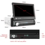 7-Inch Single Din Android 10.0 Carplay Screen With GPS Navigation/Bluetooth/Mirror Link/DVR Input - Image 14