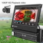 7-Inch Single Din Android 10.0 Carplay Screen With GPS Navigation/Bluetooth/Mirror Link/DVR Input - Image 8