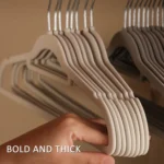 10pcs /Pack 41cm Flocking Clothes Hanger Non-Slip Traceless Clothing Rack Hook - Image 3