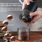 USB Rechargeable Adjustable Coarse and Fine Household Portable Electric Coffee Bean Grinder - Image 3