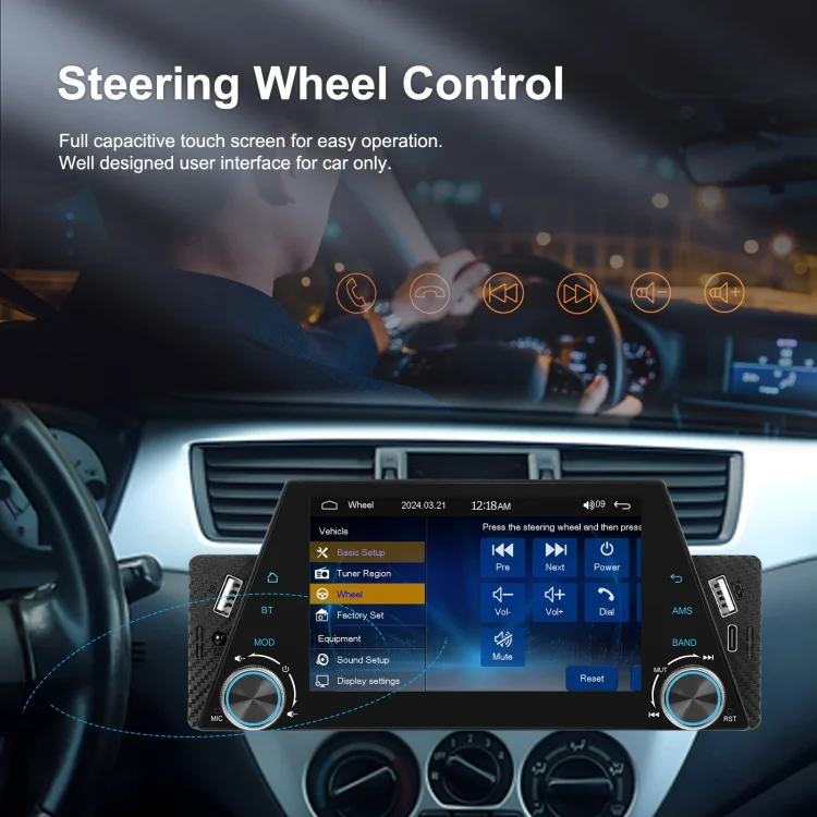 TBD06054558_B4.webp 5-inch Single Din Car Multimedia Player Supports Mirror Link/Steering Wheel Control - Image 5