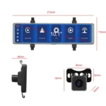 11.26 Inch 2-Split Streaming Media Rearview Mirror Front And Rear Dual Camera Recorder - Image 13