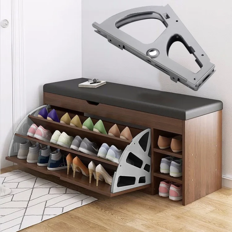 TBD06054586_B1.webp 1pair Concealed Shoe Rack Cold Rolled Steel Flap Mounting Fittings - Image 2