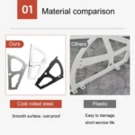 1pair Concealed Shoe Rack Cold Rolled Steel Flap Mounting Fittings - Image 6