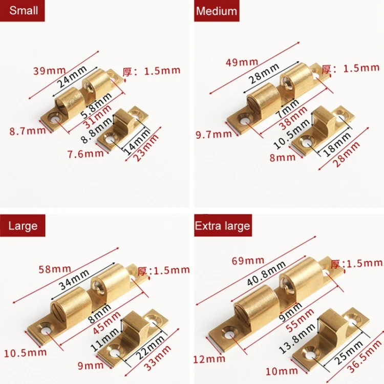 TBD06054596_B2.webp 2pcs Cabinet Magnetic Spring Buckle Ball Door Sucker - Image 3