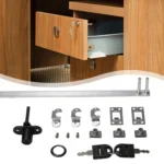 Home Office Desk Drawer Triple Connect File Cabinet Lock - Image 2