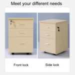 Home Office Desk Drawer Triple Connect File Cabinet Lock - Image 4