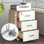 Home Office Desk Drawer Triple Connect File Cabinet Lock - Image 9