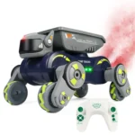Eight Wheel Stunt Robot Dog Smart Gesture Sensor RC Kids Toy Car With Lights Music Spray Car