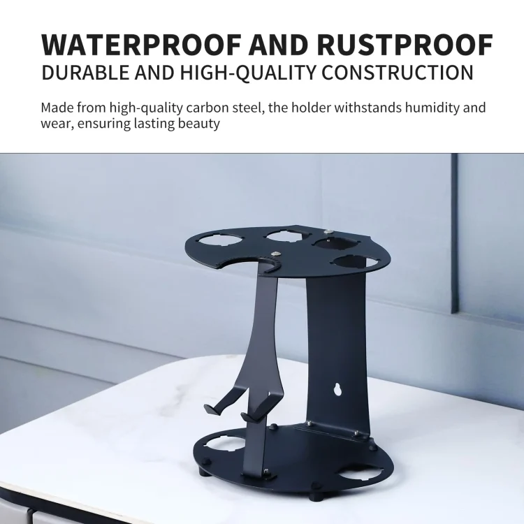 TBD06054676_2.webp For Dyson Airwrap Curling Iron Desktop Storage Rack Wall-mounted Carbon Steel Bracket - Image 3