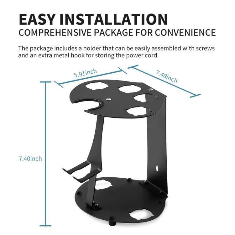TBD06054676_5.webp For Dyson Airwrap Curling Iron Desktop Storage Rack Wall-mounted Carbon Steel Bracket - Image 6