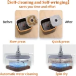 Square Spin Mop and Bucket With 2 Mop Pads Set Separate Clean And Dirty Water - Image 4