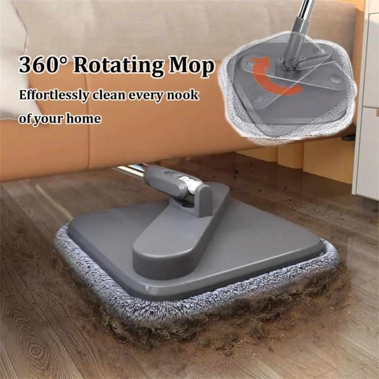 TBD06054775_B4.webp Square Spin Mop and Bucket With 2 Mop Pads Set Separate Clean And Dirty Water - Image 5