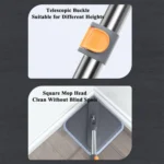 Square Spin Mop and Bucket With 2 Mop Pads Set Separate Clean And Dirty Water - Image 7