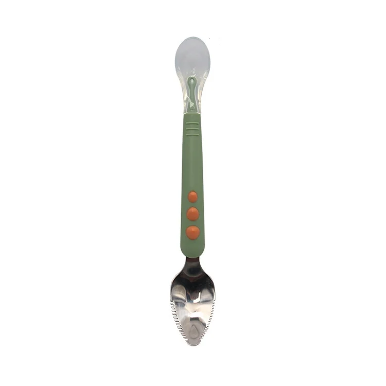 TBD0605520701A.webp Multi-function Double-head Baby Food Spoon Baby Tableware Fruit Scraper Spoon - Image 1