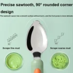 Multi-function Double-head Baby Food Spoon Baby Tableware Fruit Scraper Spoon - Image 4
