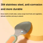 Multi-function Double-head Baby Food Spoon Baby Tableware Fruit Scraper Spoon - Image 5