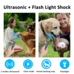 Ultrasonic Three-head Barking Stopper Dog Training Device with Flashing Light - Image 3