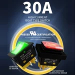 FILN 220V 30A Split Dustproof Boat-type Switch With Light - Image 3