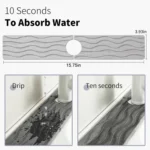 Diatomite Kitchen Water-Absorbent Drying Mat Bathroom Vanity Faucet Countertop Drainage Mat - Image 3