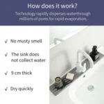 Diatomite Kitchen Water-Absorbent Drying Mat Bathroom Vanity Faucet Countertop Drainage Mat - Image 10