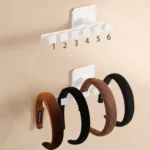 Punch-free Partition L-shaped Headband and Hair Accessories Storage Rack Hat Storage Shelf - Image 6