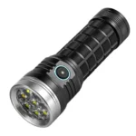 Aluminium Ring 8 Holes Straight Flashlight Outdoor Camping Flashlight