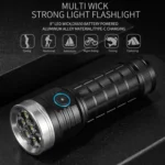 Aluminium Ring 8 Holes Straight Flashlight Outdoor Camping Flashlight - Image 2