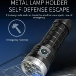 Aluminium Ring 8 Holes Straight Flashlight Outdoor Camping Flashlight - Image 4