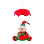 Christmas Elf Parachute Fabric Figurine Decoration Pendant