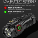 Pen Fork 3 Holes Mini Flashlight Portable Pen Clip Camping Adventure Compass Sport Flashlight - Image 3