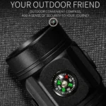 Pen Fork 3 Holes Mini Flashlight Portable Pen Clip Camping Adventure Compass Sport Flashlight - Image 8