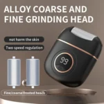 Electric Foot Grinder for Removing Dead Skin and Calluses with 2 Alloy Grinding Heads and LED Lighting - Image 2