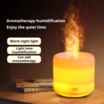 300ml Colorful Flame Aromatherapy Machine USB Power Household Silent Humidifier Aroma Diffuser - Image 2