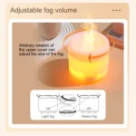 300ml Colorful Flame Aromatherapy Machine USB Power Household Silent Humidifier Aroma Diffuser - Image 4