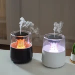 Raindrop Candlelight Aromatherapy Diffuser Air Humidifier with Colorful Lights - Image 2