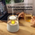 Raindrop Candlelight Aromatherapy Diffuser Air Humidifier with Colorful Lights - Image 3