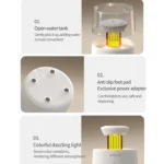 Raindrop Candlelight Aromatherapy Diffuser Air Humidifier with Colorful Lights - Image 7