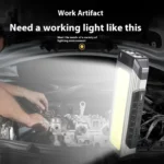 Flat Work Light LED Work Auto Repair Light USB Rechargeable Repair Light With Magnetic Attachment - Image 2