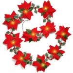 Safflower + Red Fruit Christmas Decoration Christmas Flower Lights String LED Colourful Lights Christmas Garland