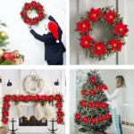 Safflower + Red Fruit Christmas Decoration Christmas Flower Lights String LED Colourful Lights Christmas Garland - Image 5