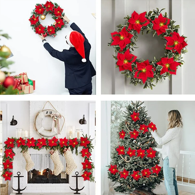 TBD06055441_B4.webp Safflower + Red Fruit Christmas Decoration Christmas Flower Lights String LED Colourful Lights Christmas Garland - Image 5