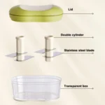 Hand-pushed Garlic Cutter Manual Food Processor Vegetable Chopper - Image 8