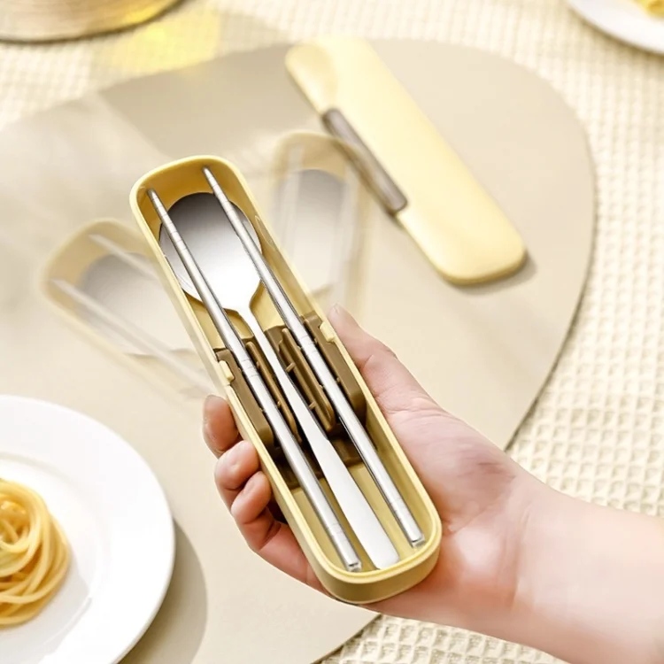 TBD06055451_B2.webp Portable Spoon Chopsticks Cutlery Set with Storage Box For Students, Office Workers and Camping - Image 3