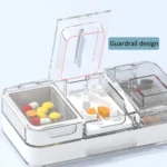 3 In 1 Double-layer Cutting and Grinding Medicine Box Travel Pill Organizer Case - Image 3